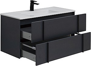 Тумба с раковиной Allen Brau REALITY 1.32008.AM 121 антрацит матовый для ванной в интернет-магазине Sanbest