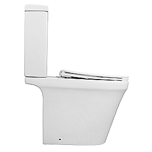 Унитаз напольный Azario Candy AZ-1503B белый, безободковый, с бачком, с крышкой микролифт купить в интернет-магазине Sanbest