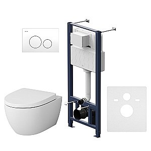 Унитаз подвесной AM.PM Awe IS49001.111738 белый, с инсталляцией купить в интернет-магазине Sanbest