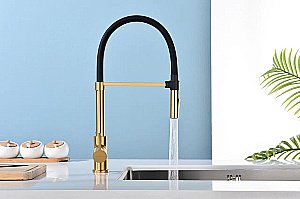 Смеситель для кухни Paulmark Halt Ha214021-BG матовое золото купить в интернет-магазине сантехники Sanbest