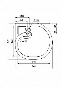 Раковина на стиральную машину Кувшинка Болеро 64 белая купить в интернет-магазине Sanbest
