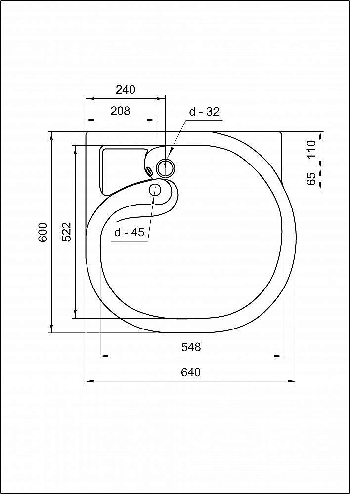 Раковина на стиральную машину Кувшинка Болеро 64 белая купить в интернет-магазине Sanbest