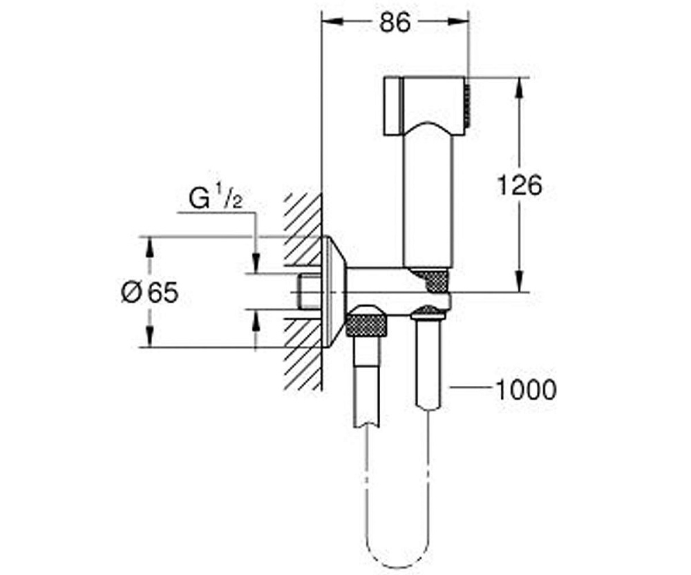 Душевой гарнитур Grohe Sena Trigger Spray 26329000 купить в интернет-магазине сантехники Sanbest