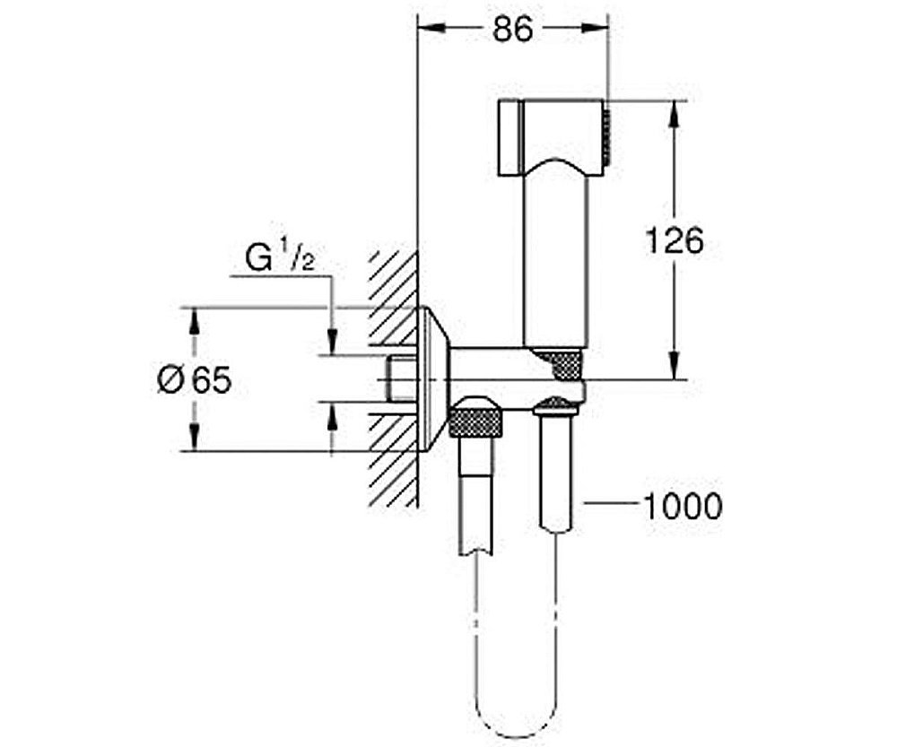 Душевой гарнитур Grohe Sena Trigger Spray 26329000 купить в интернет-магазине сантехники Sanbest