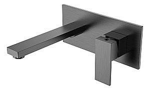 Cмеситель для раковины Boheme QUBIC Matt Gun Metal 475-GM антрацит купить в интернет-магазине сантехники Sanbest