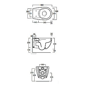 Унитаз подвесной SIMAS Vignoni VI18 cemento matt безободковый, цемент  матовый купить в интернет-магазине Sanbest