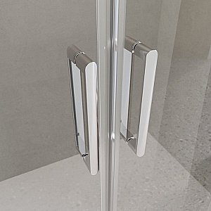Душевая дверь BelBagno LUCE-BF-2 140 стекло прозрачное/профиль хром купить в интернет-магазине Sanbest