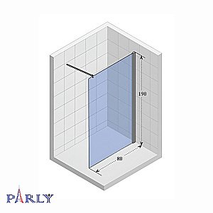 Душевое ограждение Parly T80G профиль черный матовый/стекло тонированое купить в интернет-магазине Sanbest