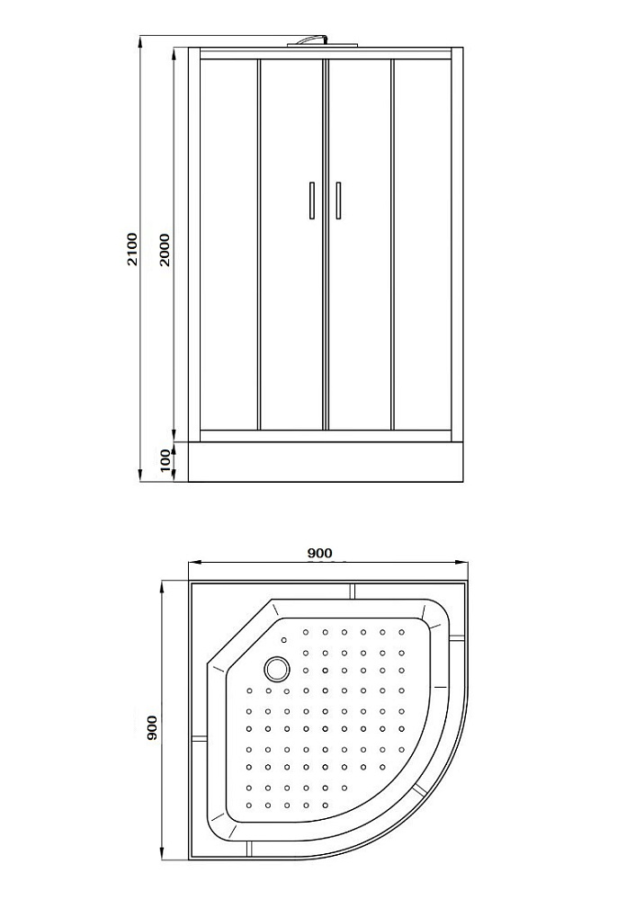 Душевая кабина Parly Classic Эконом EC931 90x90 купить в интернет-магазине Sanbest