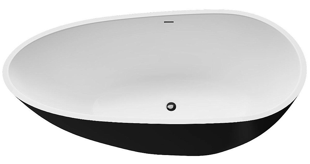 Ванна акриловая Grossman Fly GR-1102MB 170х80 белая, черная матовая купить в интернет-магазине Sanbest