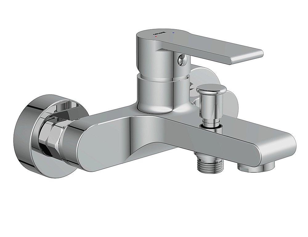 Смеситель для ванны Cersanit BRASKO с душевым гарнитуром VIBE 64513 купить в интернет-магазине сантехники Sanbest