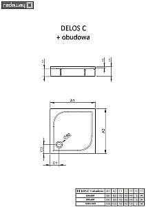 Душевой поддон со съемной панелью Radaway Delos C 4C11170-03 100х100 белый купить в интернет-магазине Sanbest
