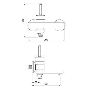 Смеситель для ванны Damixa Arc 291000000 купить в интернет-магазине сантехники Sanbest