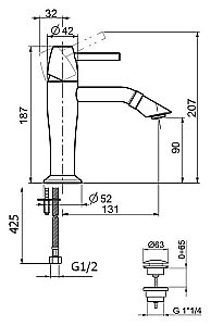 Смеситель для раковины Webert Opera Moderna OE830102015 купить в интернет-магазине сантехники Sanbest