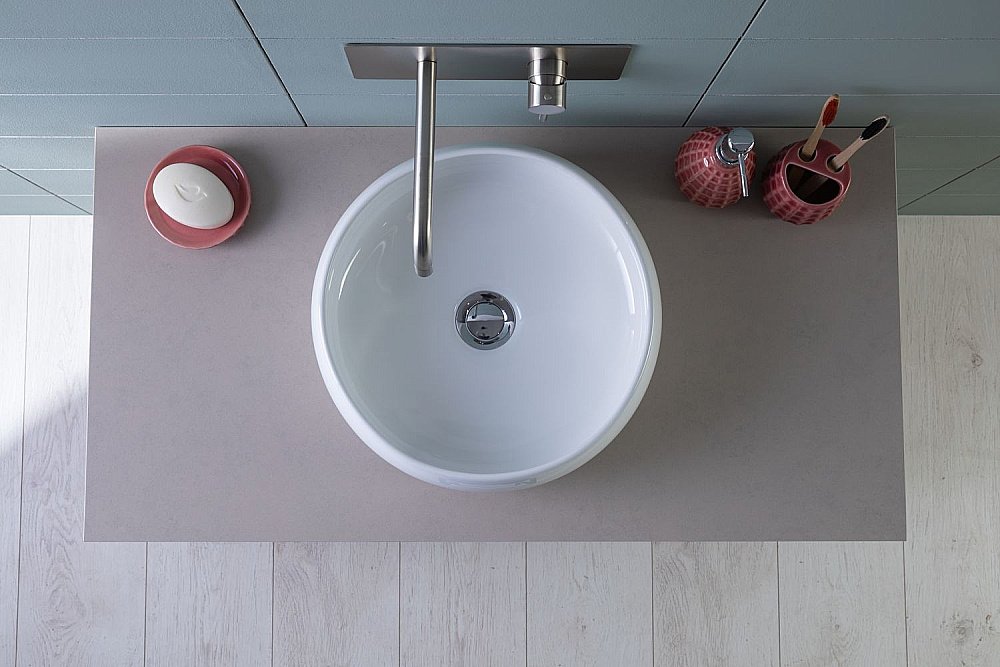 Раковина накладная Aquanet Round-1 36 273679 белая купить в интернет-магазине Sanbest