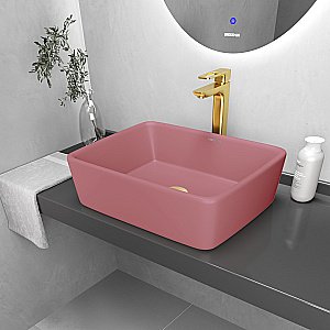 Раковина Grossman Color GR-3016PIM розовая матовая купить в интернет-магазине Sanbest