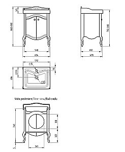 Тумба с раковиной Migliore Impero 60 Avorio с 2 дверками для ванной в интернет-магазине Sanbest