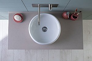 Раковина накладная Aquanet Round-1 36 273679 белая купить в интернет-магазине Sanbest