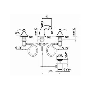 Смеситель для биде Webert Dorian DO710202015 купить в интернет-магазине сантехники Sanbest