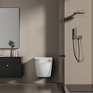 Унитаз подвесной Abber Bequem AC1126P белый, с крышкой микролифт купить в интернет-магазине Sanbest