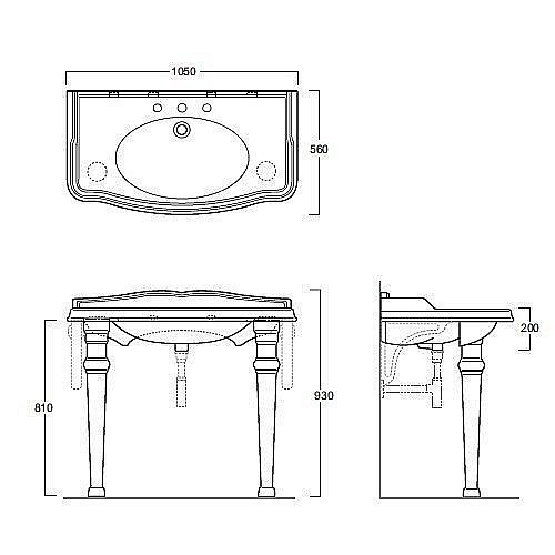 Раковина с керамическим кронштейном SIMAS Arcade 90 1 отверстие купить в интернет-магазине Sanbest