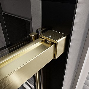 Душевая дверь Veconi Premium Trento PTD40-G-120-01-C4 прозрачная/профиль Брашированное золото брашированное купить в интернет-магазине Sanbest