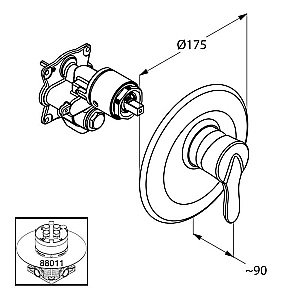 Смеситель для душа Kludi Amphora 546550575 купить в интернет-магазине сантехники Sanbest