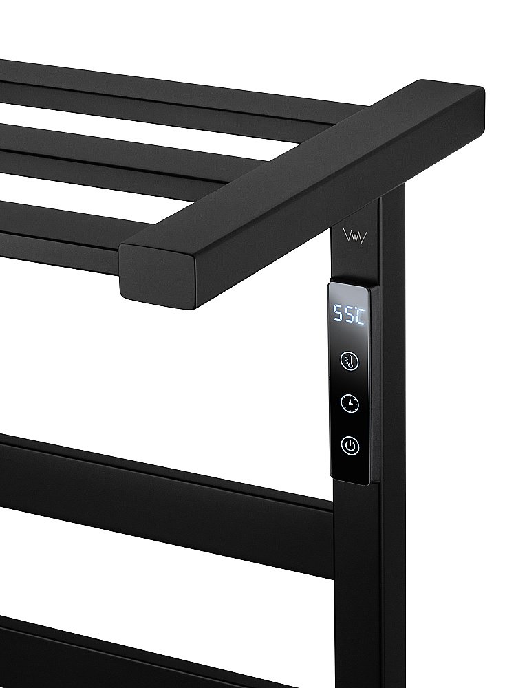 Полотенцесушитель электрический WONZON & WOGHAND FRANKFURT WW-A1029-MB черный матовый купить в интернет-магазине сантехники Sanbest