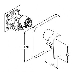 Душевая система Kludi Pure&Style 406300575 хром купить в интернет-магазине сантехники Sanbest