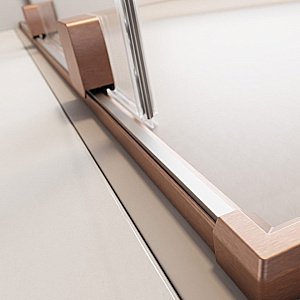 Шторка для ванны Radaway Furo SL Brushed Copper PND II 120 стекло прозрачное/профиль брашированная медь купить в интернет-магазине Sanbest