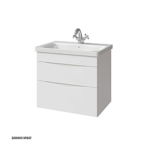 Тумба с раковиной Caprigo Lento 65 два ящика, цвет на выбор для ванной в интернет-магазине Sanbest