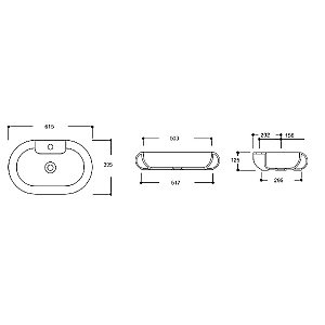 Раковина Gural Vit Top 62х40 TP07MUL01 белая купить в интернет-магазине Sanbest