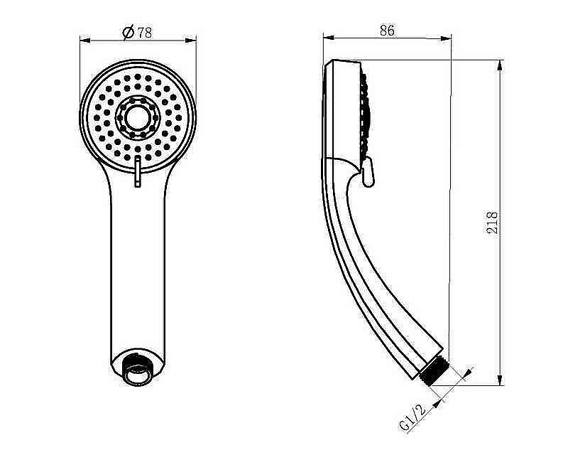 Душевая лейка D&K DC1100801 купить в интернет-магазине сантехники Sanbest
