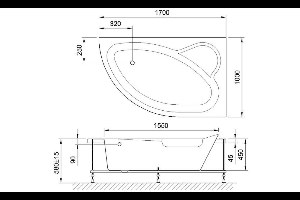 Акриловая ванна Royal Bath ALPINE RB819102 170х100 белая купить в интернет-магазине Sanbest