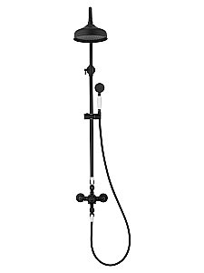 Душевая система с термостатом WONZON & WOGHAND RETRO, Черный матовый (WW-B3041-MB) купить в интернет-магазине сантехники Sanbest