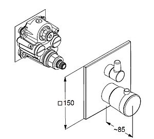 Смеситель для душа Kludi Ambienta 538100575 хром купить в интернет-магазине сантехники Sanbest