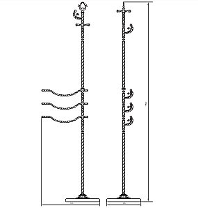 Стойка для ванной Migliore Edera ML.EDR-60.345.DO золото купить в интернет-магазине сантехники Sanbest