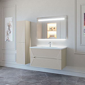 Тумба с раковиной Caprigo Modo-Terza 100 с интегрированной ручкой, цвет на выбор для ванной в интернет-магазине Sanbest