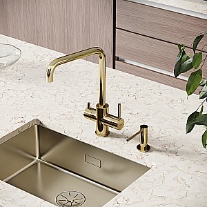 Смеситель для кухни Sancos Vela SC4013ZG полированное золото купить в интернет-магазине сантехники Sanbest