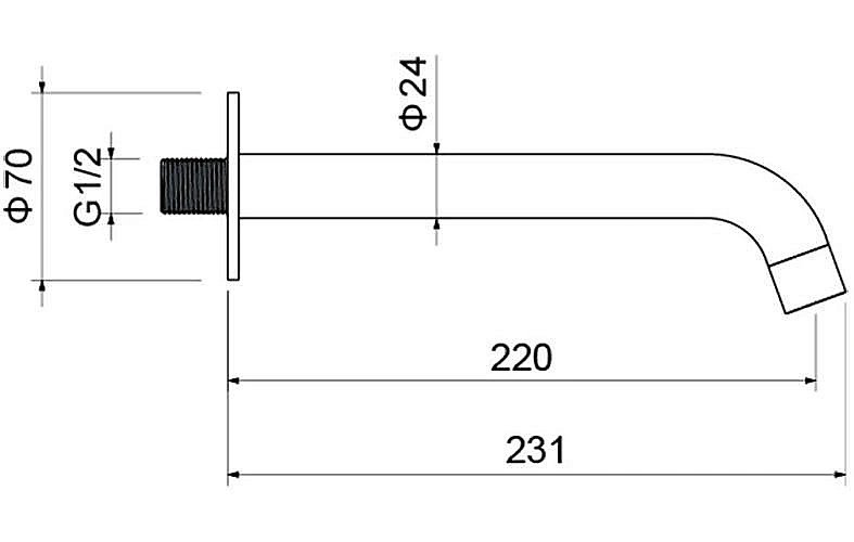 Излив для ванны Aquatek Европа AQ1341MB черный матовый купить в интернет-магазине сантехники Sanbest