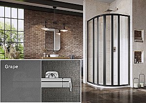 Душевой уголок Ravak SUPERNOVA SKKP6 90x90 черный/Grape купить в интернет-магазине Sanbest