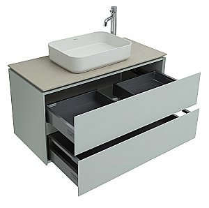 Тумба с раковиной Allen Brau Infinity 100 1.21003.PWM папирус матовый для ванной в интернет-магазине Sanbest