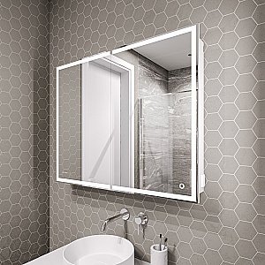 Зеркальный шкаф Grossman Меркадо 90 209003 белый купить в интернет-магазине сантехники Sanbest