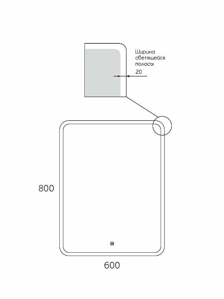 Зеркало Taliente Zled TA-Zled-G6080 60 в ванную от интернет-магазине сантехники Sanbest