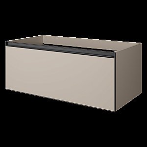 Тумба с раковиной Armadi Art QUATRO 1 100 DAPHNE/профиль ANTHRACITE/раковина ANTHRACITE для ванной в интернет-магазине Sanbest
