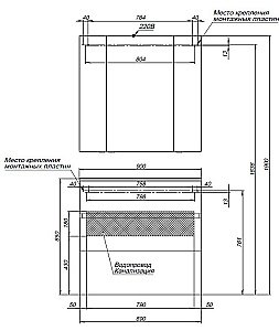Зеркальный шкаф Aquanet Алвита new 90 белый матовый купить в интернет-магазине сантехники Sanbest