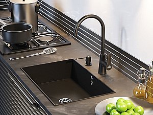 Дозатор для жидкого мыла Paulmark Sauber D001-AN антрацит купить в интернет-магазине сантехники Sanbest