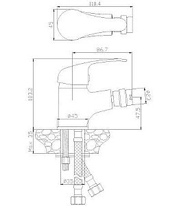 Смеситель для биде Rossinka Y Y35-51 купить в интернет-магазине сантехники Sanbest