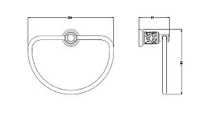 Полотенцедержатель Schein Carving 7065024 хром купить в интернет-магазине сантехники Sanbest