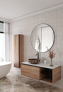 Тумба с раковиной и столешницей Armadi Art QUATRO 6 120 WILLOW/профиль ANTHRACITE для ванной в интернет-магазине Sanbest